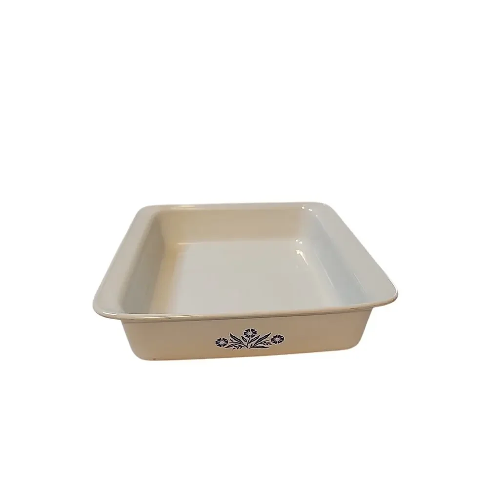 Vintage CORNING WARE Square Baking Pan BLUE CORNFLOWER P-322 8x8x2 Two Qt